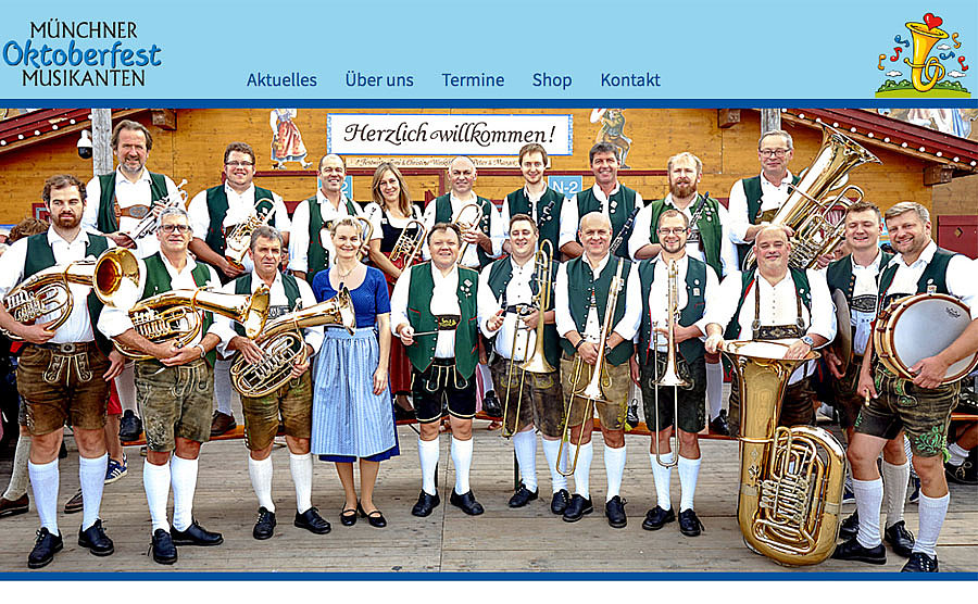 Website Münchner Oktoberfest Musikanten
